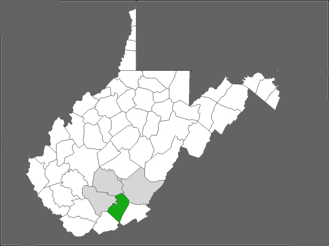 Map showing Summers County WV where Wee Beasties offers training and behavior services for dogs, cats, birds, rabbits, hamsters, ferrets, and more.