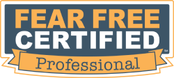 Fear Free certified professional logo; Wee Beasties, LLC trainer Rachel McGuire is a Fear Free Certified Professional